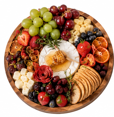 Small round charcuterie platter